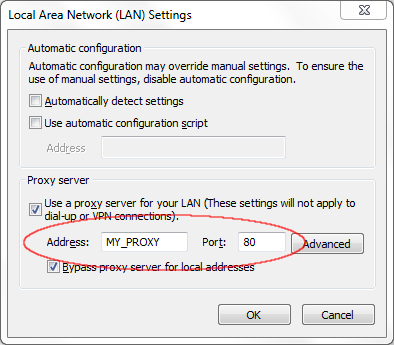 pac file bypass proxy for local addresses